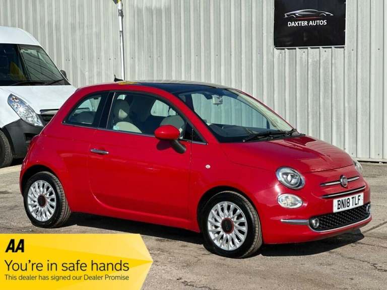 2018 Fiat 500 1.2 Lounge Euro 6 (s/s) 3dr HATCHBACK Petrol Manual