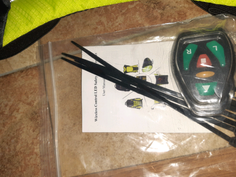 Backpack wireless lighting safety harness 