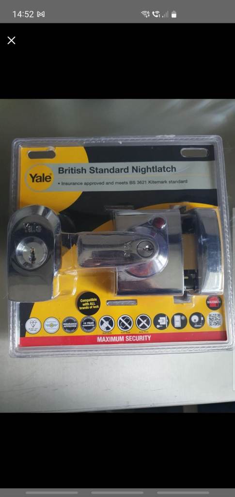 Yale British Standard Nightlatch – New, Maximum Security