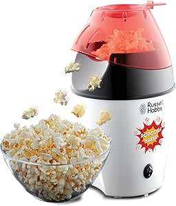 POPCORN MAKER RUSSELL HOBBS, NO OIL OR FAT NEEDED, USED , IN BOX, VERY GOOD