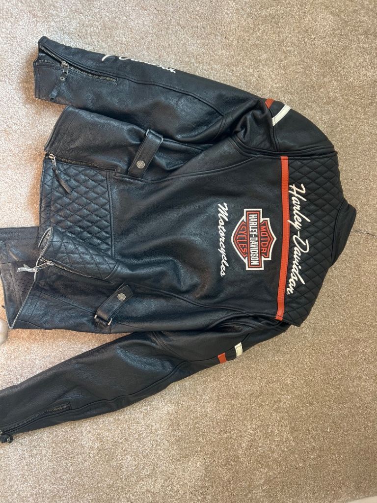 Ladies leather Harley Davidson motorbike jacket 