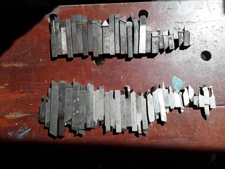 Large Lot of Metal Lathe Tools / Cutters – Fair Condition