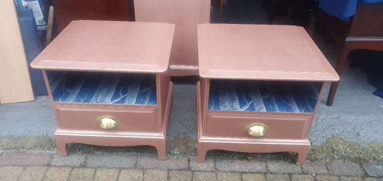 Pair of Stag Minstrel bedside tables 