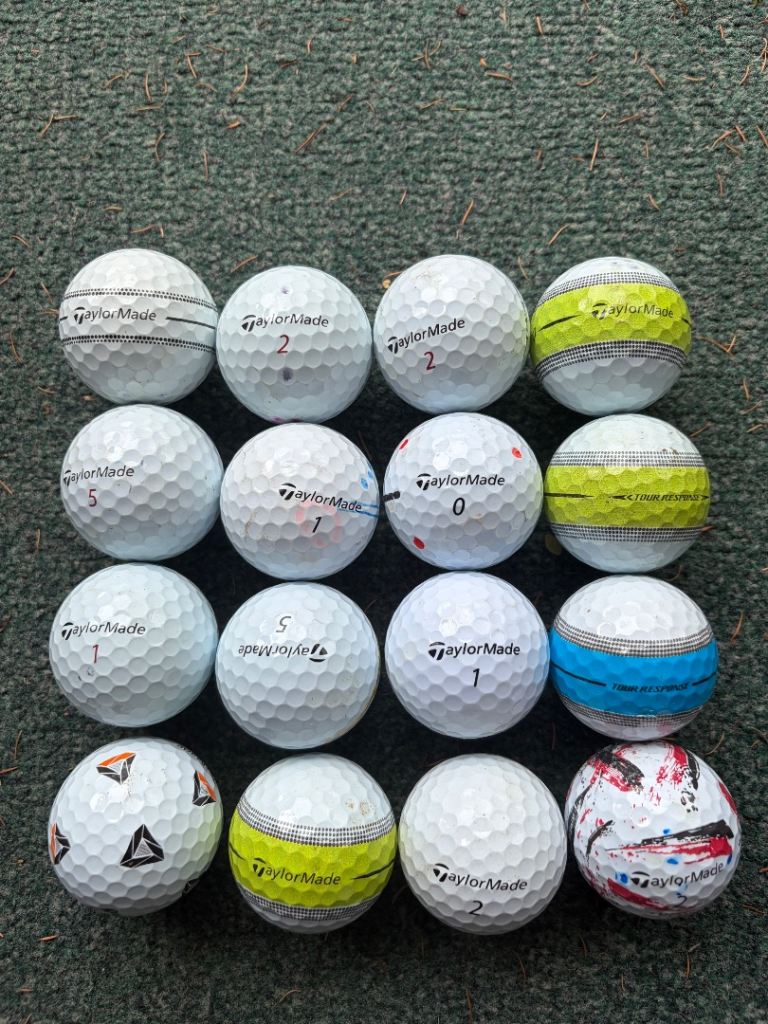 One Dozen TaylorMade Golf Balls - Mixed Lot, Good Condition
