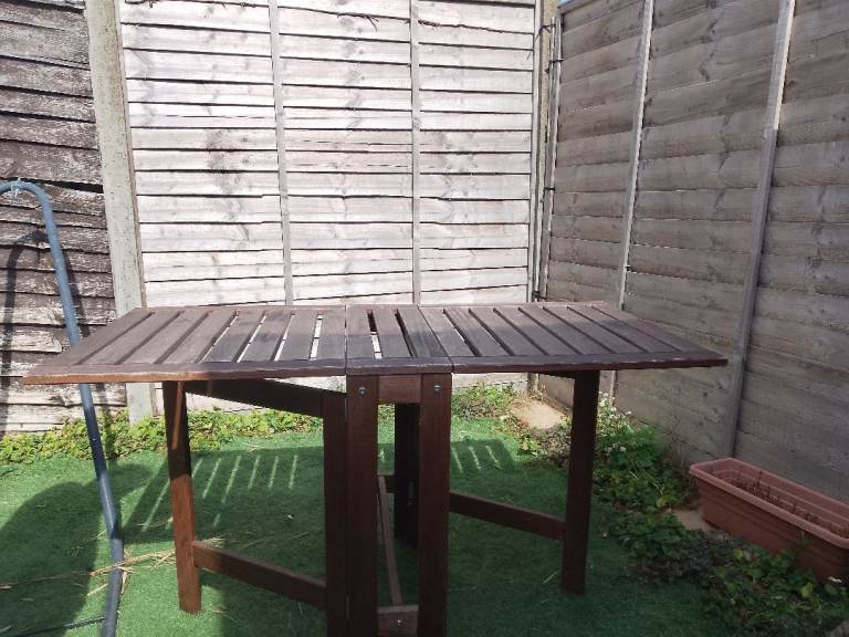 Ikea wooden outdoor garden table
