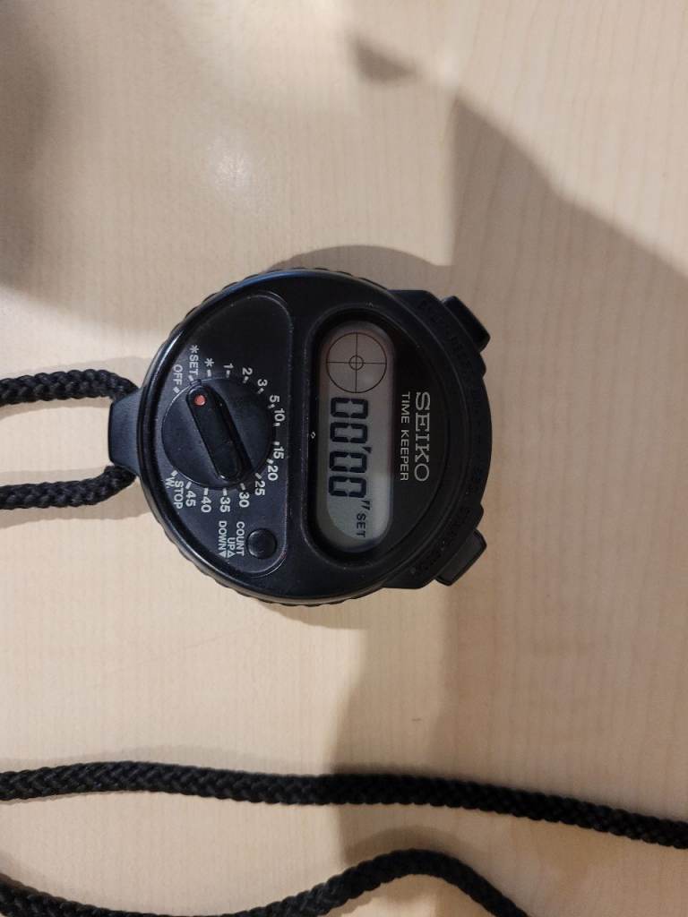 SEIKO STOPWATCH TIMEKEEPER SSBJ025 Black Digital quartz Great for sports