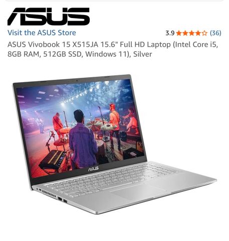ASUS Vivobook 15 X515JA 15.6