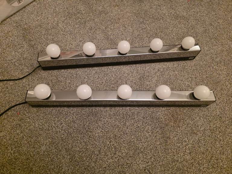 Ikea Musik Chrome Plated Make-up Mirror Lights X 2