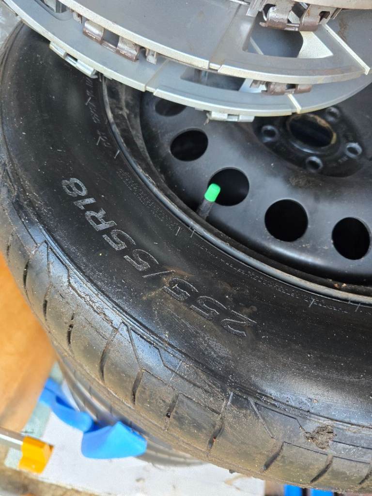 Vw id buzz set of steel wheels and tyres used 