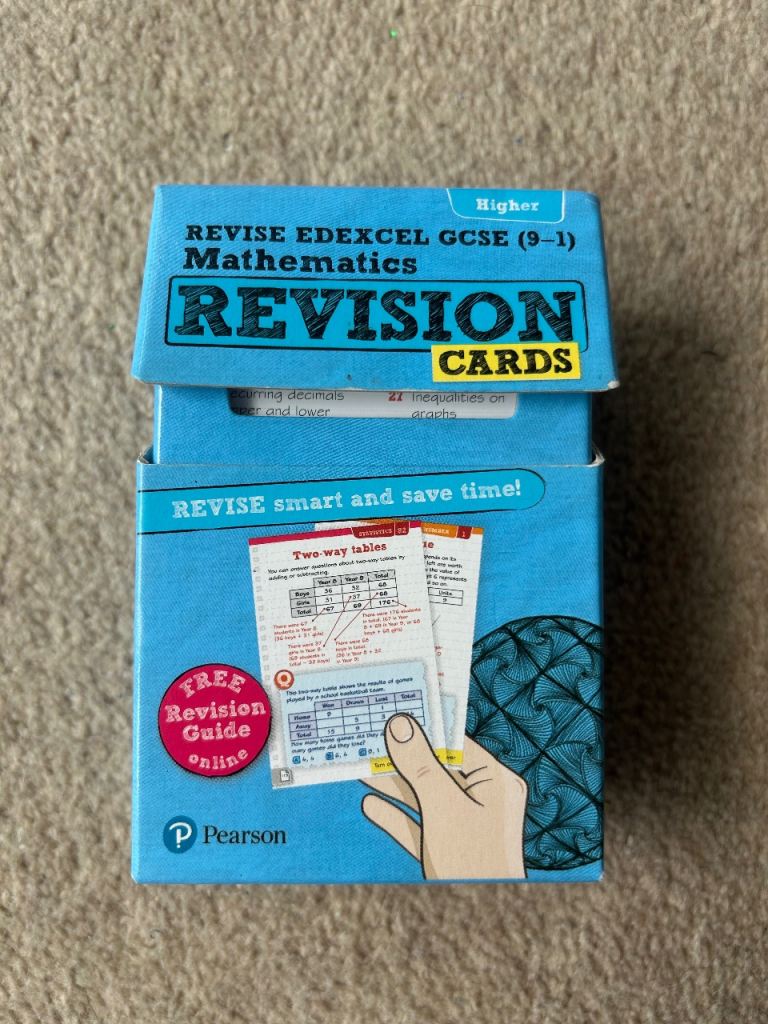 Revise Edexcel GCSE (9-1) Mathematics Higher Revision Cards