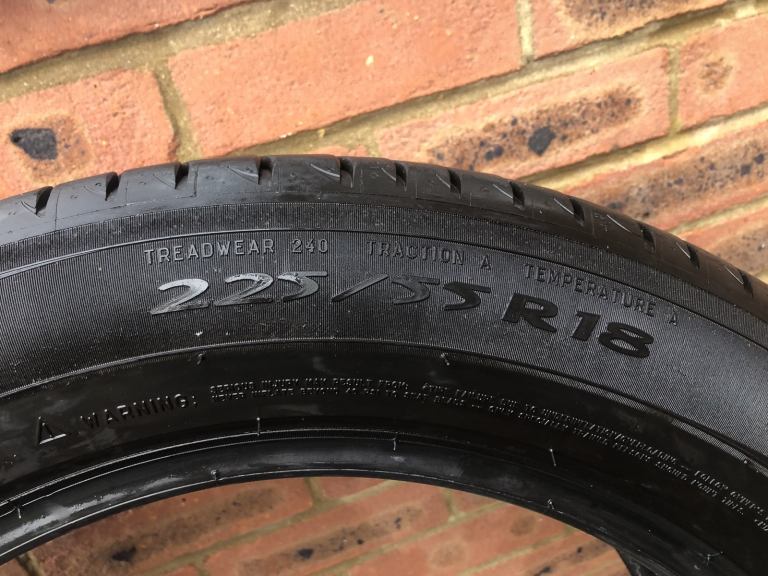 Michelin Primacy 3 Tyre 225/55/18 5-6mm of tread