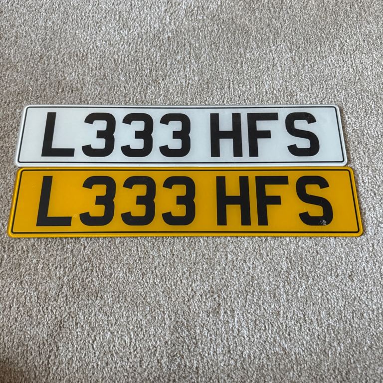 Personal number plate 