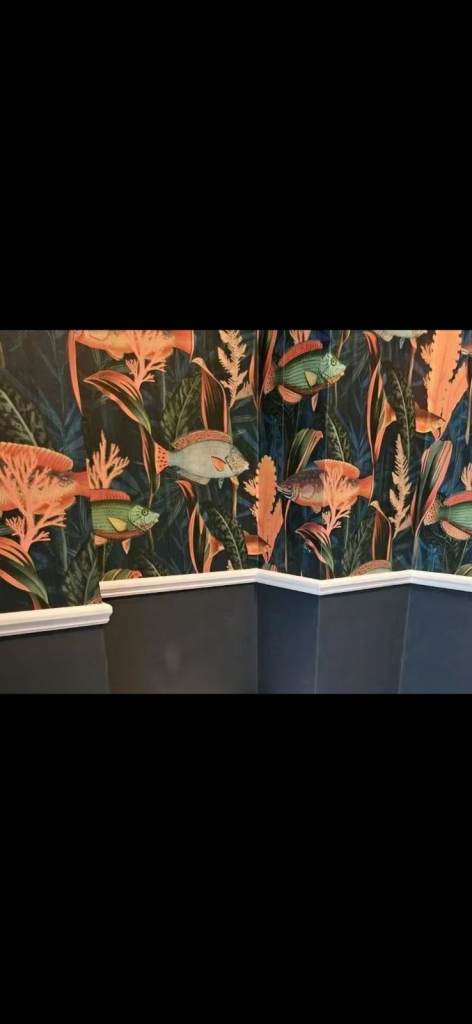 Contour Anti-Bacterial Tropical Fish Wallpaper - Two NEW Rolls