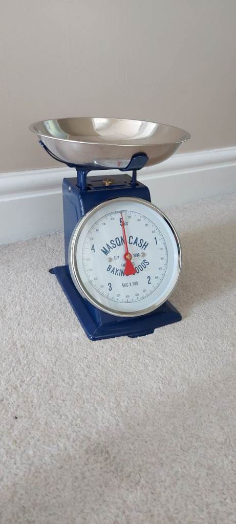 Mason Cash blue kitchen scale