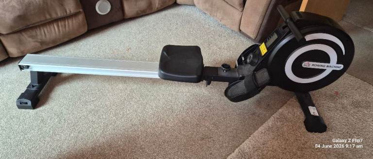 HOMCOM Black Folding Rowing Machine - Good Working Order