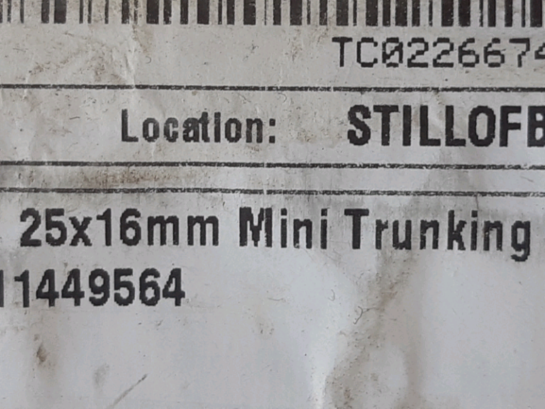 Trunking.. 25x16mm x 3m mini trucking white.