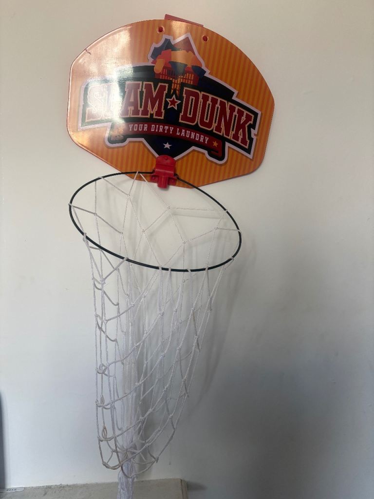 Baseball/netball novelty laundry holder
