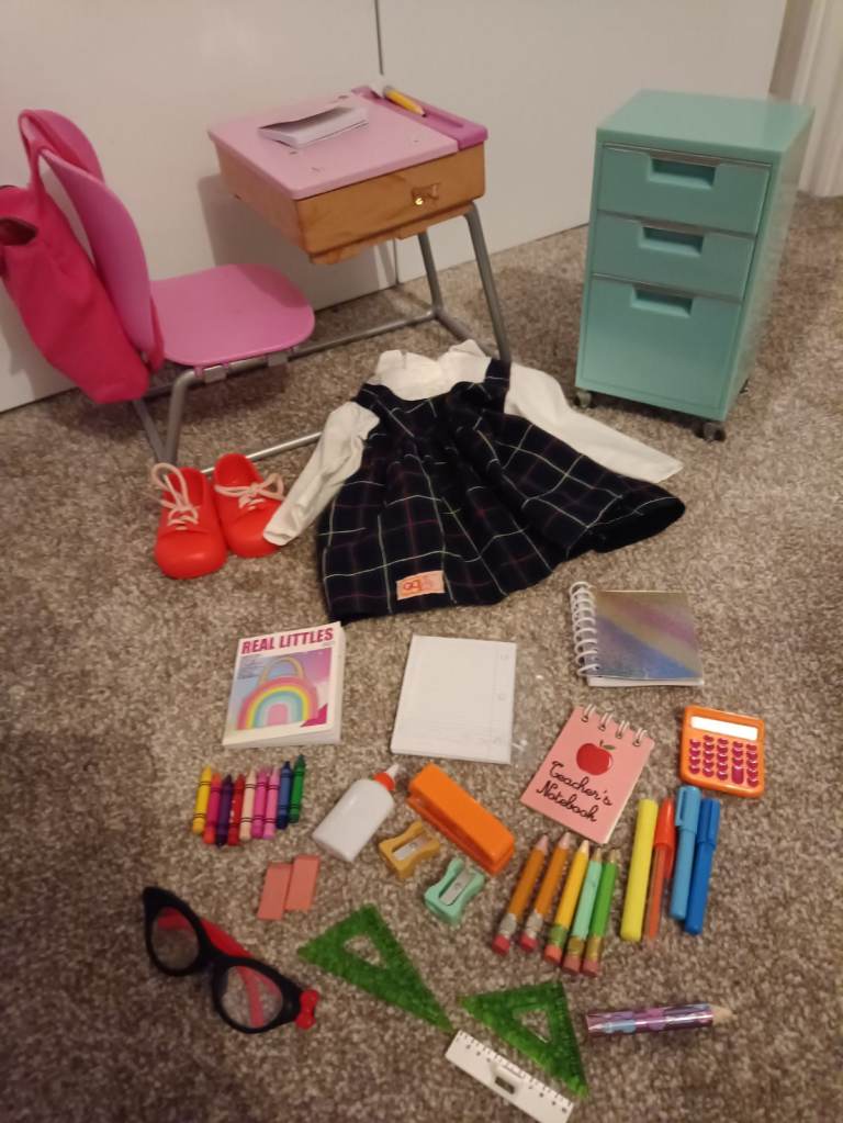 image for Our generation desk and outfits 