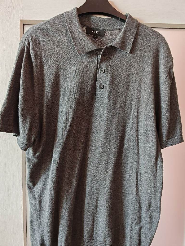 NEXT Men's Grey Polo Shirt Size M – Good Condition