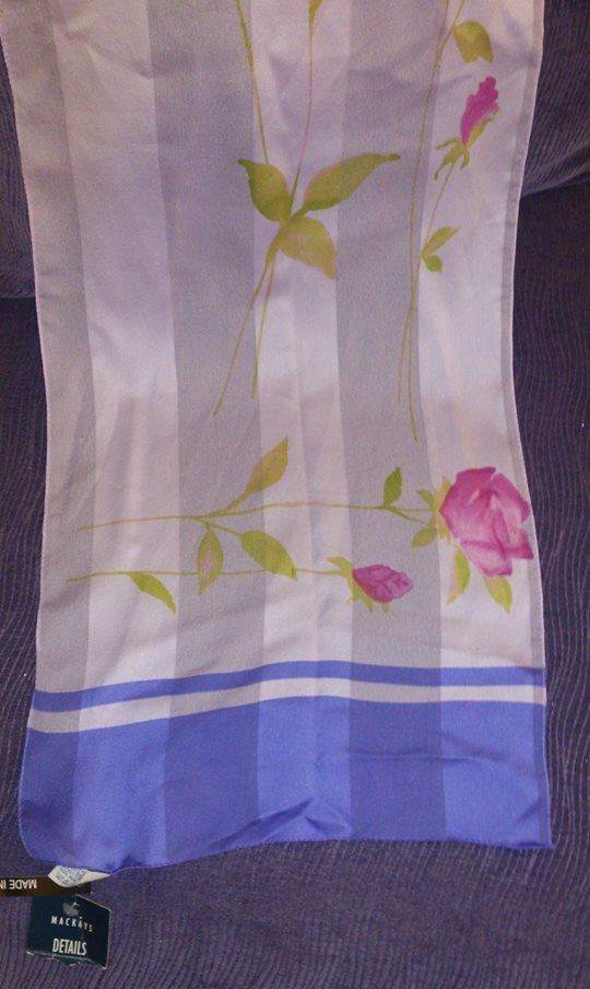 Ladies/Womans Dress Scarf. Pastel Colours, Chiffon Effect, New Tags
