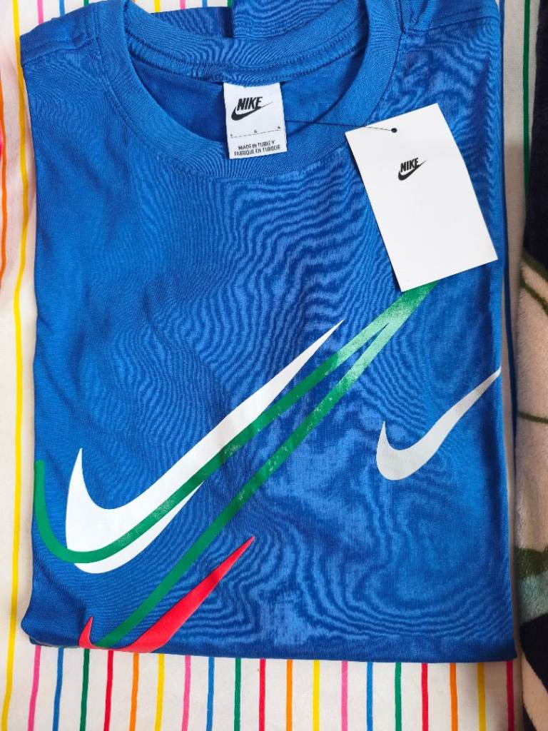 New Nike Blue T-Shirt with Tags - Size S