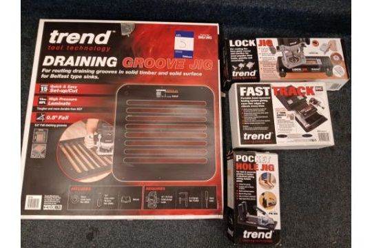 Trend Jigs Draining groove jig, lock jig, Fast track Jig, Pocket hole Jig