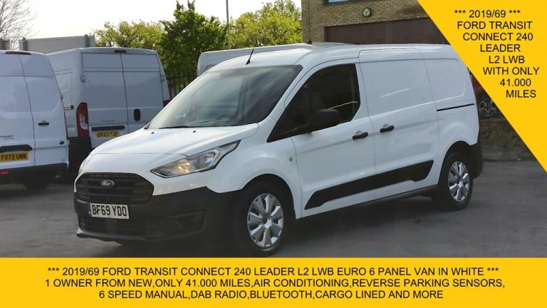 2019 Ford Transit Connect 240 LEADER L2 LWB,ONLY 41.000 MILES,AIR CONDITIONING,PARKING SENSORS AN...