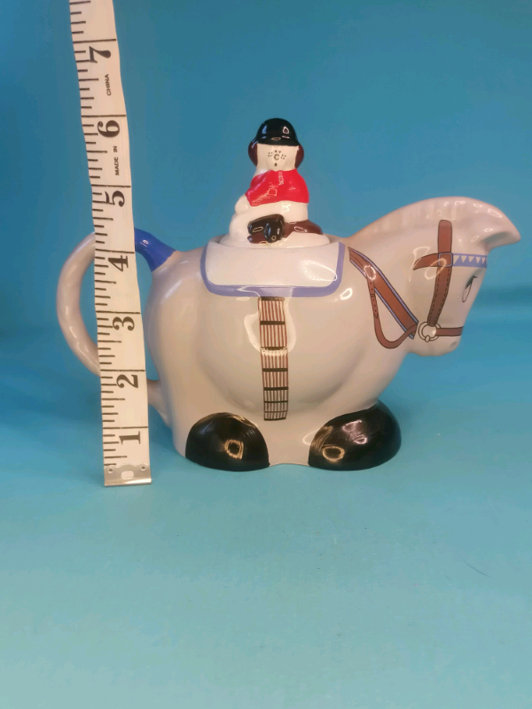 Vintage Novelty 1980’s Wade Potteries Judith Wootton ‘GYMKHANA’ Teapot