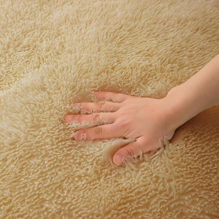 Khaki Soft Rug Stain Resistant & Anti-Slip Backing (180x270cm)