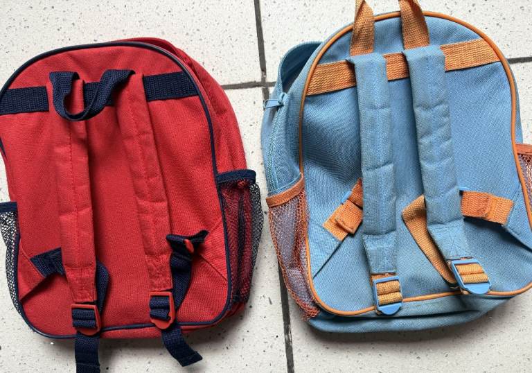 KIDS BACKPACKS HEY DUGGEE DESIGN RED OR BLUE, LITTLE USED ONLY £6 EACH, CAN POST