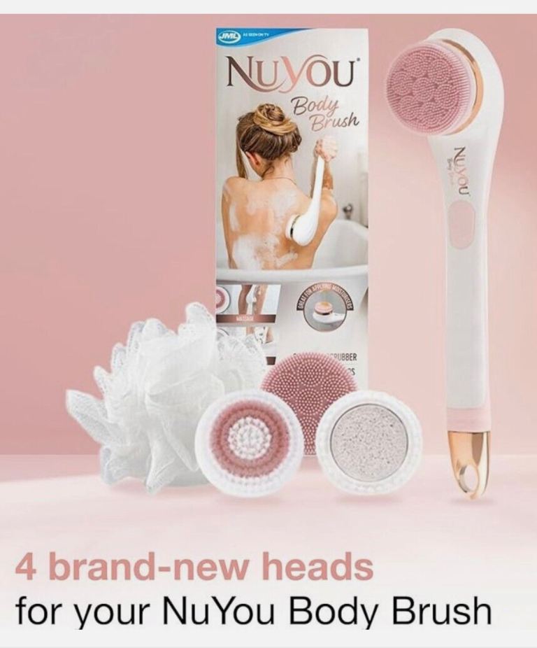 New NuYou bath shower rechargeable body brush - washes, cleanses, exfoliates