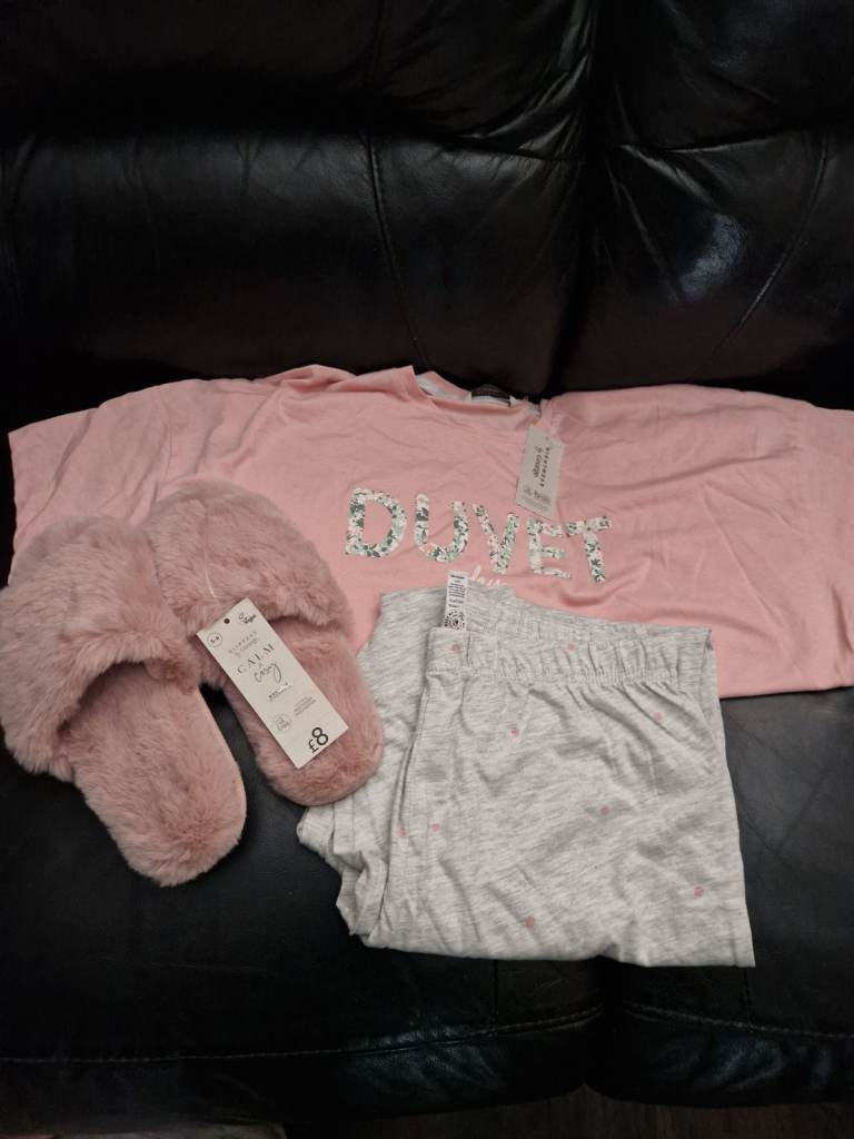 Brand New with tags ladies pyjamas and slippers