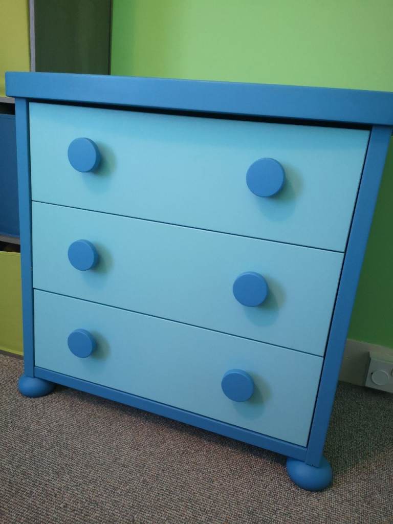 Blue IKEA MAMMUT Chest of Drawers– Good Condition