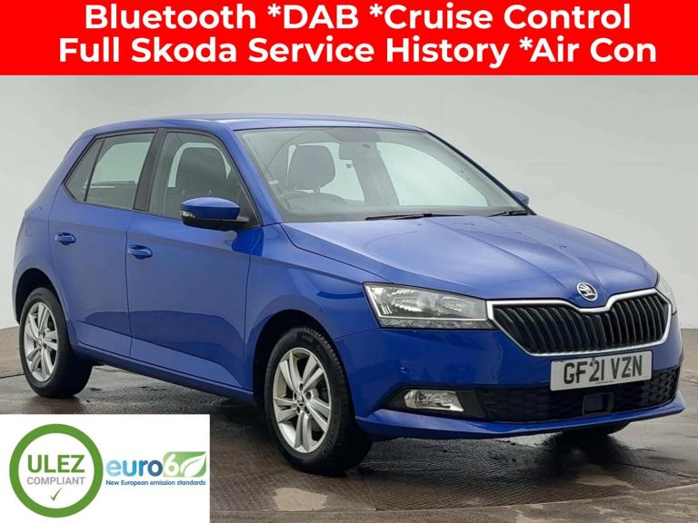 2021 Skoda Fabia 1.0MPI SE 5 DOOR PETROL HATCHBACK IN BLUE EURO 6 HATCHBACK Petrol Manual