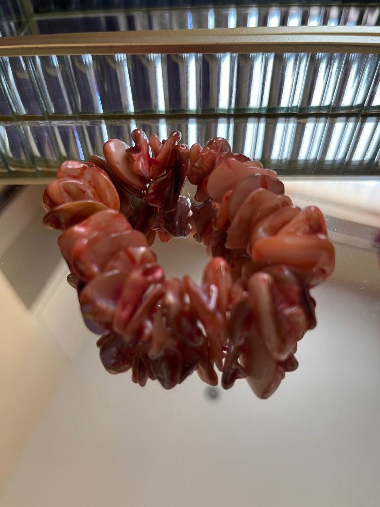 Red Stone Chip Bracelet – Good Condition