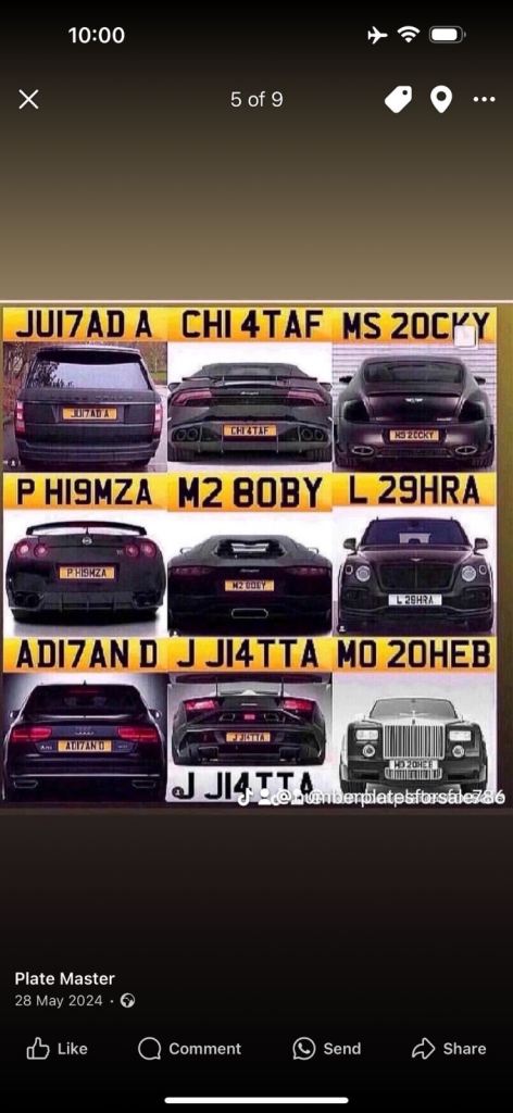 Private Cherished Number Plate - Loads of plates in 
