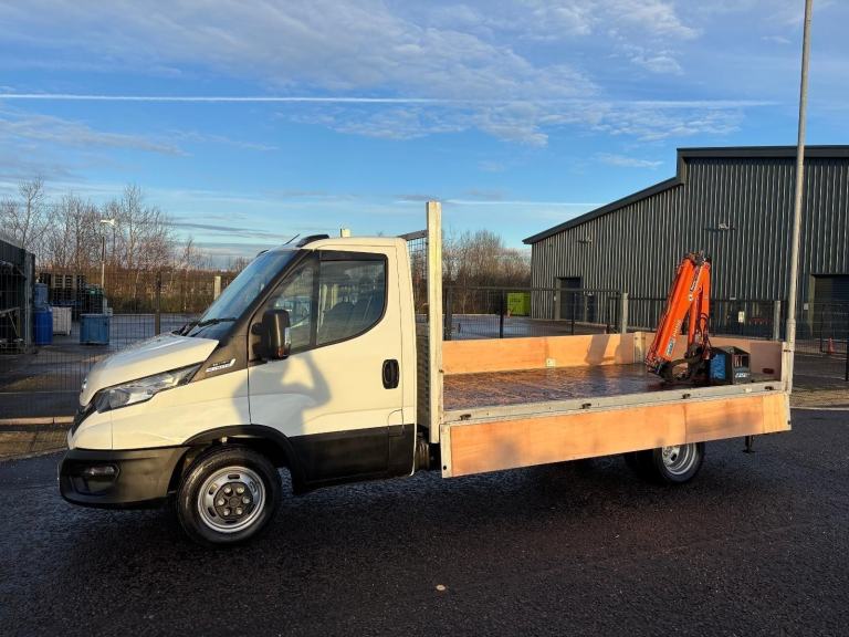  2023 (23) IVECO DAILY 2.3 HPI HI-MATIC AUTO ALLOY DROPSIDE + CRANE TRUCK 