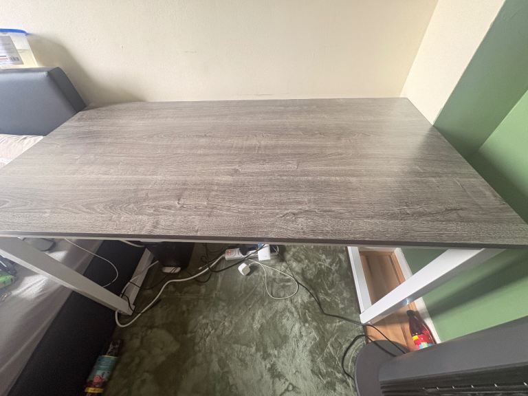 Grey Wood Effect Desk - Good Condition