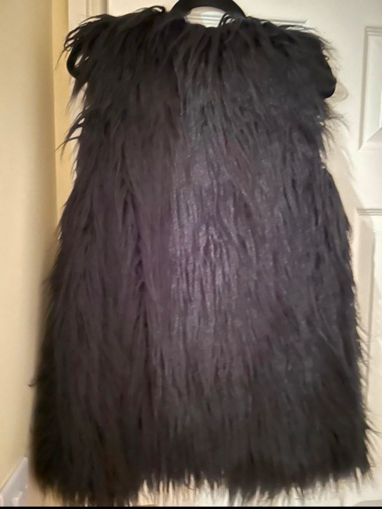Black Faux Fur Gilet / Vest 