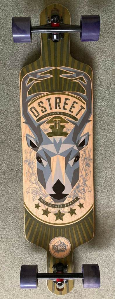 D-Street Mountain Fresh Wolf Drop Through Complete longboard 39” - Brand New