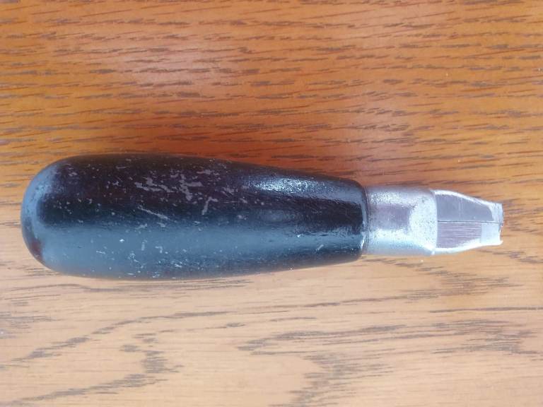 Clicker Knive Handle, Vintage Shoe Tool, Antique Tools