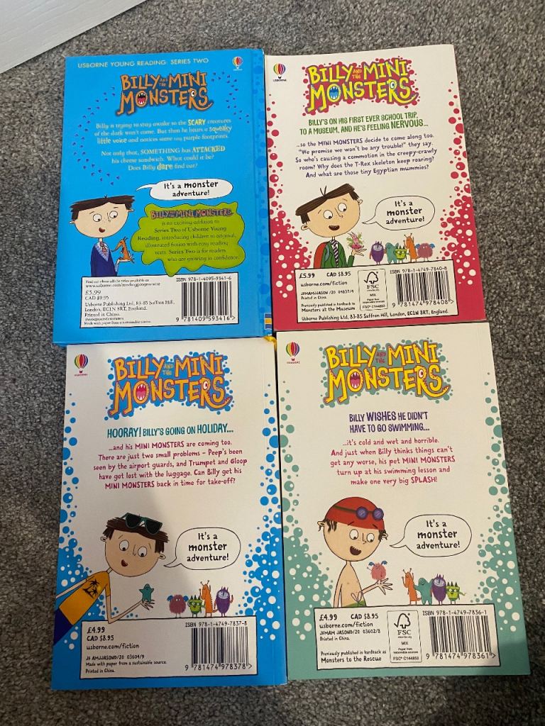 Billy and the Mini Monsters Book Set – 4 Books, excellent Condition for ...