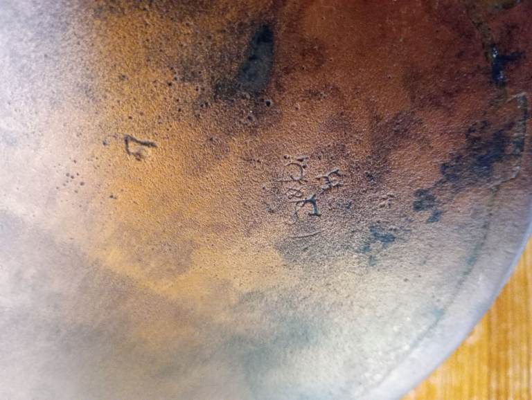 Victorian Copper Kettle with Brass Accents & Engraving