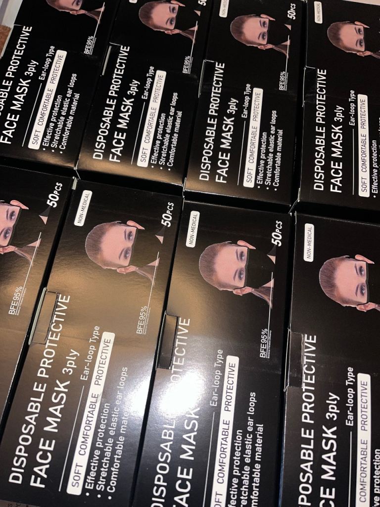 (READ DESCRIPTION) New Face Masks Packs Of 50 Bundles, Clearance Sale, Disposable Facial Covering