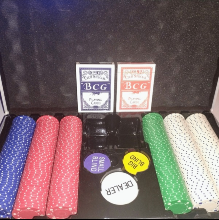 Unplayed Poker Set... Playing Cards x2, chips, buttons. 