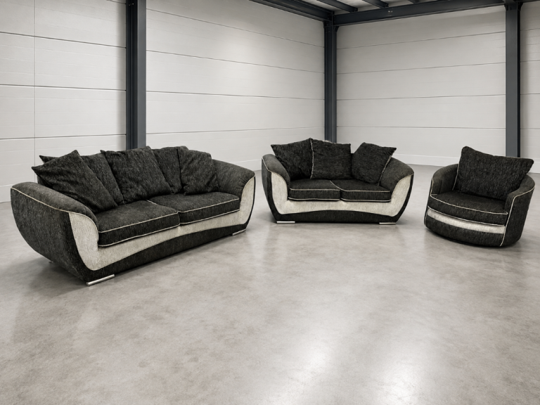 3 2 1 - grey fabric sofas suite 