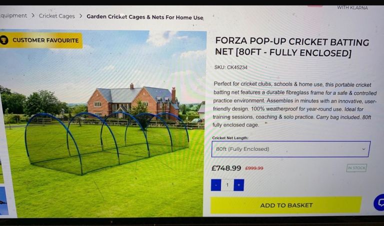 Cricket Net for garden use
