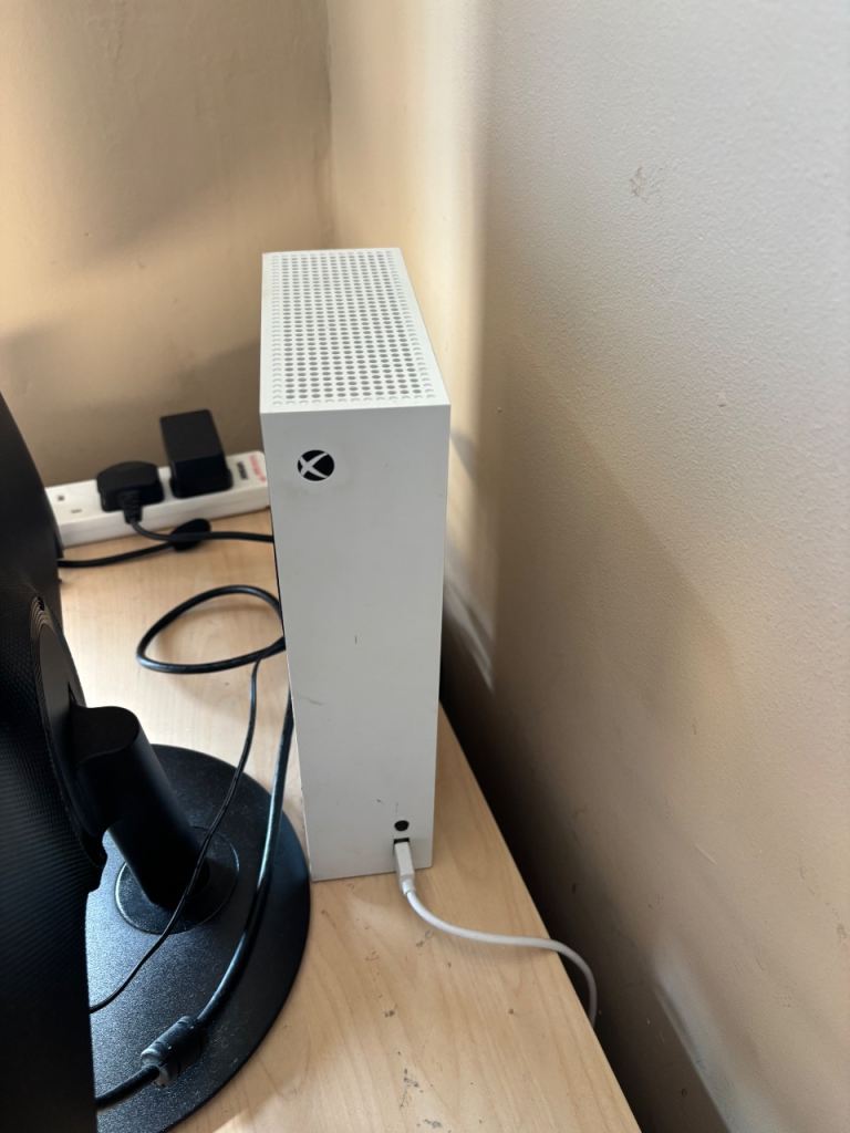 Xbox Series S Console with Two Controllers and Monitor