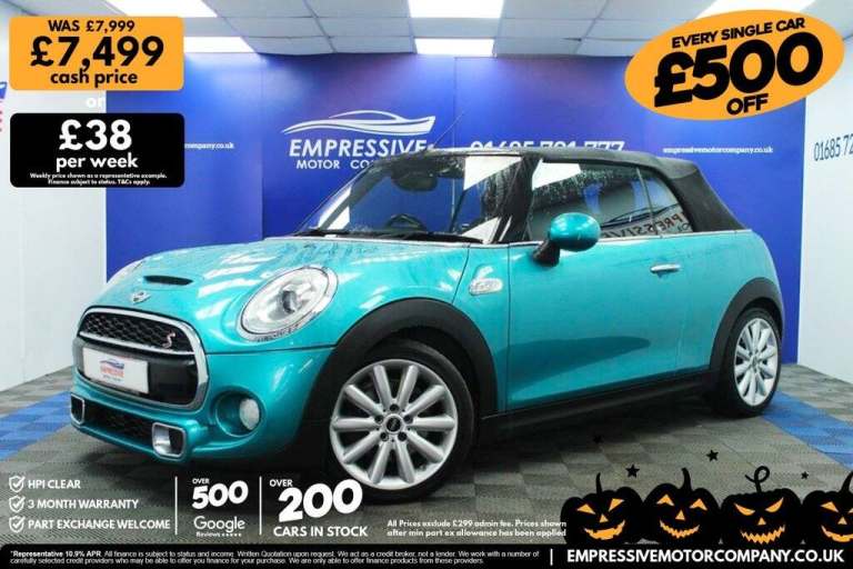 2016 66 MINI CONVERTIBLE 2.0 COOPER S CONVERTIBLE 2DR PETROL MANUAL EURO 6 (S/S)