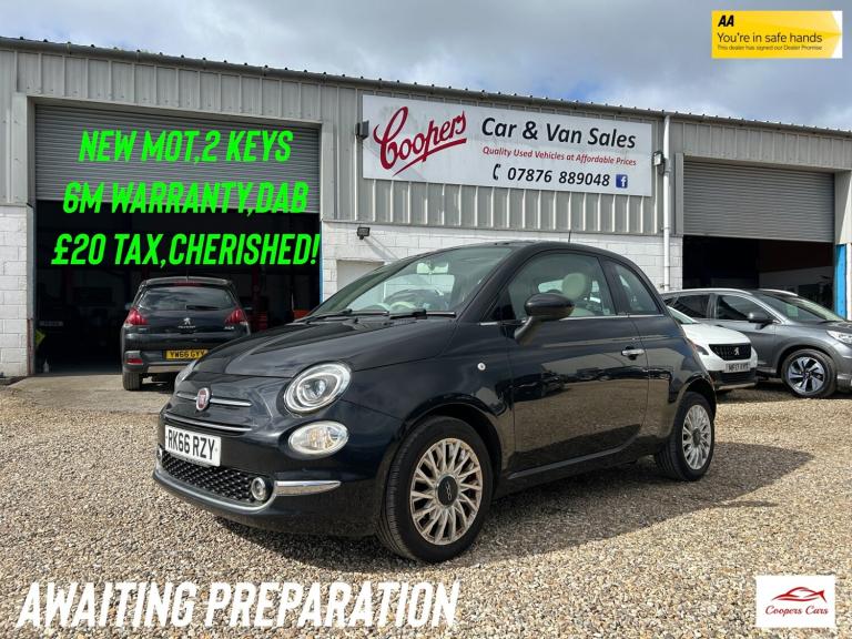 2016 Fiat 500 1.2 Lounge 3dr HATCHBACK Petrol Manual